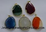 NGP3733 30*40mm - 35*45mm freeform agate gemstone pendants