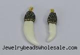 NGP3745 8*30mm - 10*35mm horn wolf tooth pendants wholesale