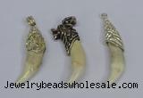 NGP3752 10*40mm - 12*45mm horn wolf tooth pendants wholesale