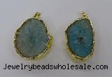 NGP3767 25*35mm - 35*40mm freeform druzy agate pendants