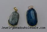 NGP3785 15*30mm - 18*35mm freeform druzy agate pendants