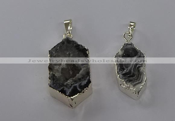 NGP3789 15*25mm - 20*35mm freeform druzy agate pendants