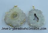 NGP3898 55*65mm - 65*80mm freeform druzy agate pendants