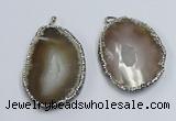 NGP3908 45*60mm - 55*65mm freeform druzy agate pendants wholesale