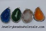 NGP3916 45*60mm - 55*65mm freeform druzy agate pendants wholesale