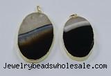 NGP3924 35*55mm - 40*60mm oval druzy agate pendants wholesale