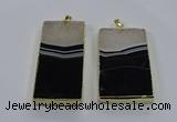 NGP3929 40*60mm - 35*70mm rectangle druzy agate pendants