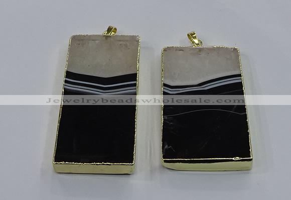 NGP3929 40*60mm - 35*70mm rectangle druzy agate pendants