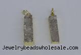 NGP3940 10*35mm - 12*30mm rectangle druzy agate pendants wholesale