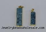 NGP3946 10*25mm - 12*45mm rectangle druzy agate pendants wholesale