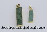 NGP3947 10*25mm - 12*45mm rectangle druzy agate pendants wholesale