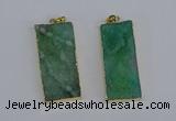 NGP3957 20*50mm - 25*45mm rectangle druzy agate gemstone pendants