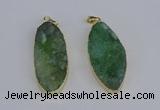 NGP3967 22*45mm - 25*50mm oval druzy agate pendants wholesale