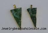 NGP3987 20*48mm - 25*50mm triangle druzy agate pendants wholesale