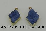 NGP4078 25*35mm - 28*40mm diamond druzy quartz pendants