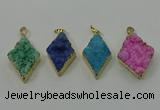 NGP4080 25*35mm - 28*40mm diamond druzy quartz pendants