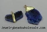 NGP4136 25*35mm - 40*50mm freeform druzy quartz pendants wholesale