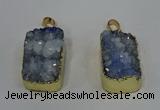 NGP4236 18*25mm - 18*28mm rectangle druzy quartz pendants wholesale