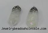 NGP4285 10*30mm - 15*45mmmm nuggets plated quartz pendants