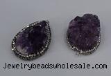 NGP4324 25*35mm - 30*40mm freeform druzy amethyst pendants