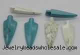 NGP4534 21*52mm - 22*55mm arrowhead turquoise pendants wholesale