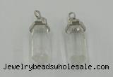 NGP5001 8*30mm sticks white crystal gemstone pendants wholesale