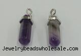 NGP5004 8*30mm sticks amethyst gemstone pendants wholesale