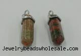 NGP5014 8*30mm sticks unakite gemstone pendants wholesale