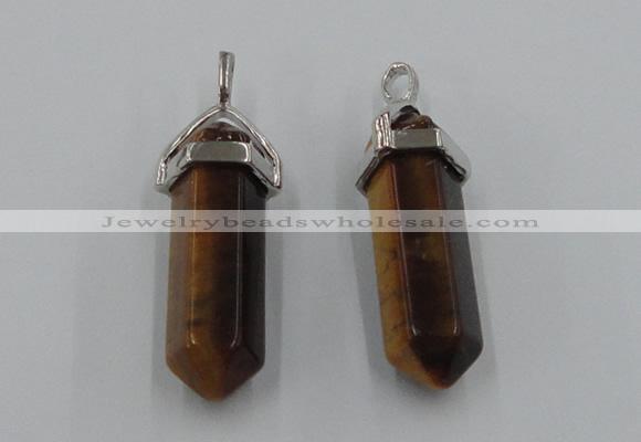 NGP5016 8*30mm sticks yellow tiger eye pendants wholesale