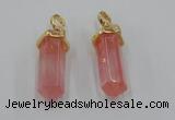 NGP5028 8*30mm sticks cherry quartz gemstone pendants wholesale