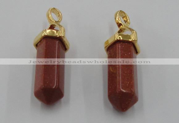 NGP5031 8*30mm sticks goldstone pendants wholesale