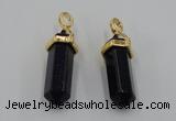 NGP5032 8*30mm sticks blue goldstone pendants wholesale