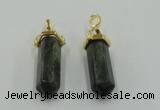 NGP5042 8*30mm sticks seaweed quartz pendants wholesale