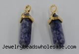 NGP5043 8*30mm sticks sodalite gemstone pendants wholesale