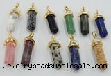 NGP5048 8*30mm sticks mixed gemstone pendants wholesale