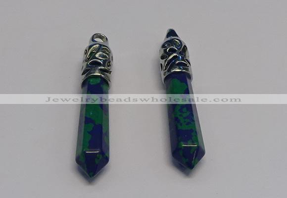 NGP5406 10*65mm sticks synthetic lapis lazuli pendants wholesale