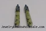 NGP5419 10*65mm sticks kiwi jasper pendants wholesale