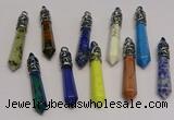 NGP5433 10*65mm sticks mixed gemstone pendants wholesale