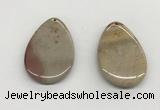 NGP5520 35*50mm flat teardrop ocean jasper pendants wholesale