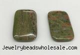 NGP5534 35*55mm rectangle unakite gemstone pendants