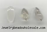 NGP5540 14*40mm - 23*58mm teardrop white crystal pendants