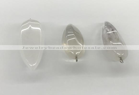 NGP5540 14*40mm - 23*58mm teardrop white crystal pendants