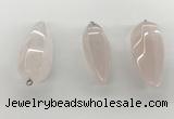 NGP5541 14*40mm - 23*58mm teardrop rose quartz pendants