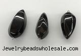 NGP5549 14*40mm - 23*58mm teardrop agate gemstone pendants