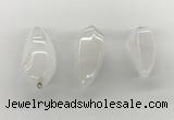 NGP5551 14*40mm - 23*58mm teardrop white jade pendants