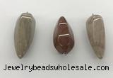 NGP5552 14*40mm - 23*58mm teardrop jade pendants wholesale