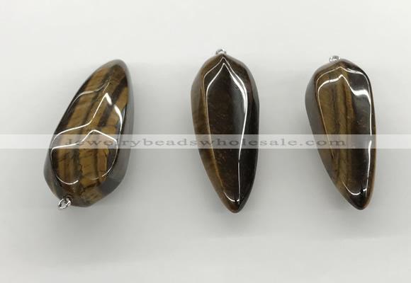 NGP5563 14*40mm - 23*58mm teardrop yellow tiger eye pendants