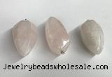 NGP5566 18*40mm - 23*58mm teardrop rose quartz pendants