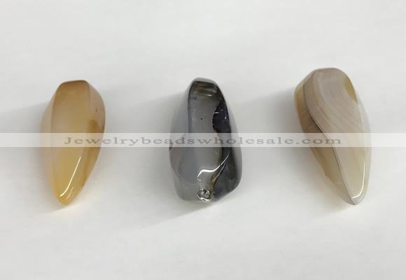 NGP5571 18*40mm - 23*58mm teardrop agate gemstone pendants