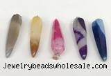 NGP5724 13*55mm teardrop agate gemstone pendants wholesale